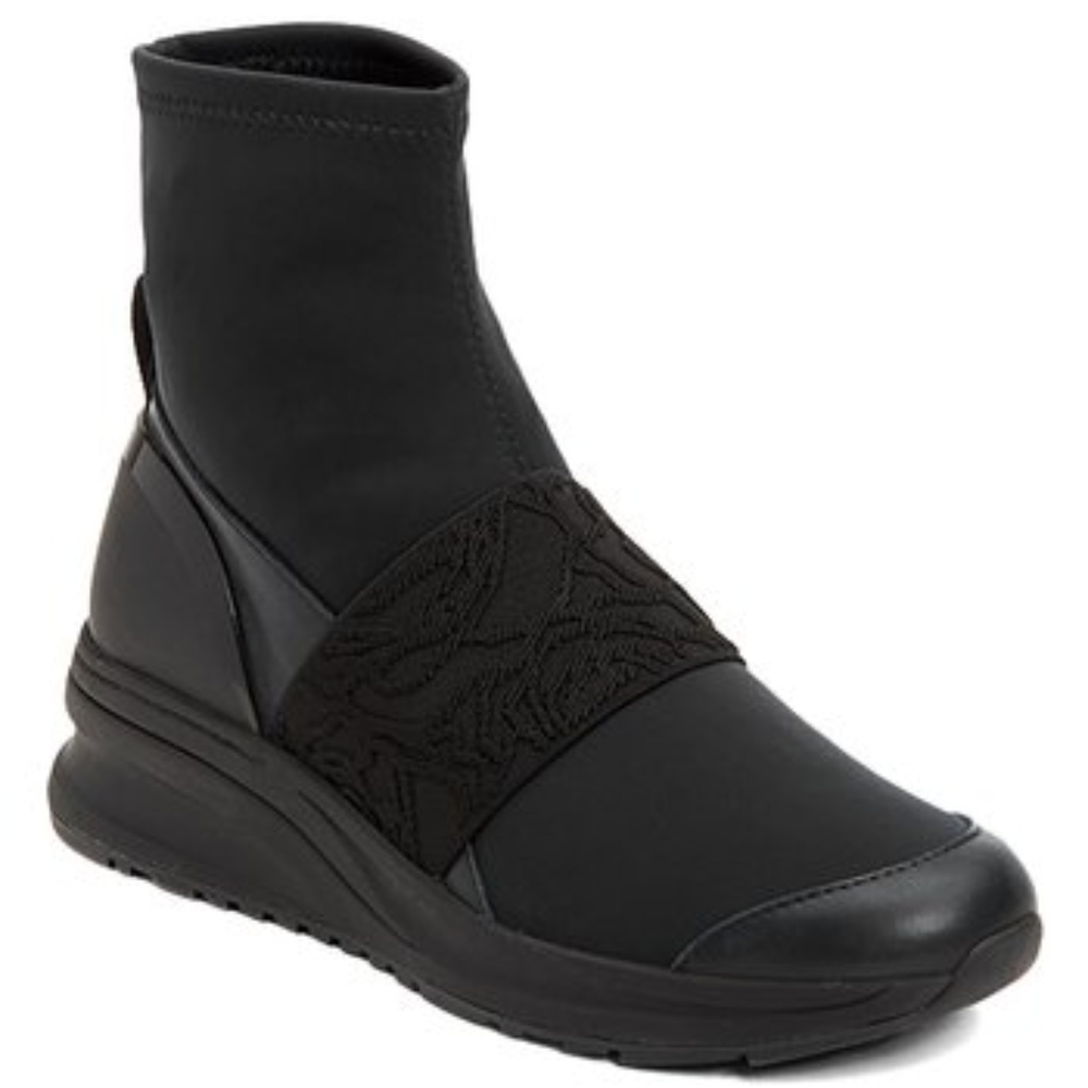 Black Stretch-Knit Zorah Hi-Top Sock Sneaker